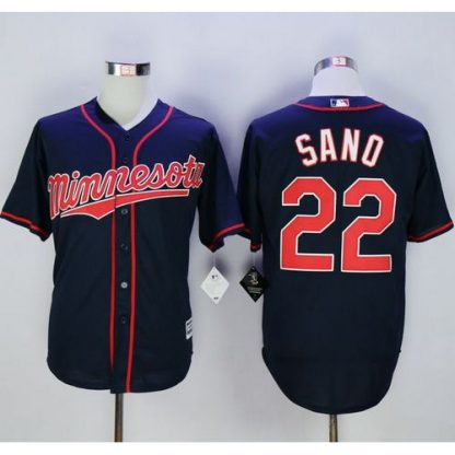Minnesota Twins #22 Miguel Sano Navy Blue Alternate Road New Cool Base Stitched MLB Jersey