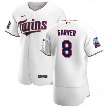 Minnesota Minnesota Twins #8 Mitch Garver Men's Nike White Home 2020 60th Season Authentic Team MLB Jersey