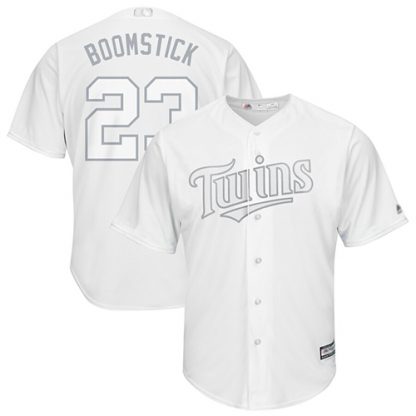 Minnesota Twins #23 Nelson Cruz White "Boomstick" Players Weekend Cool Base Stitched MLB Jersey