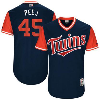 Minnesota Twins #45 Phil Hughes Navy "Peej" Players Weekend Authentic Stitched MLB Jersey