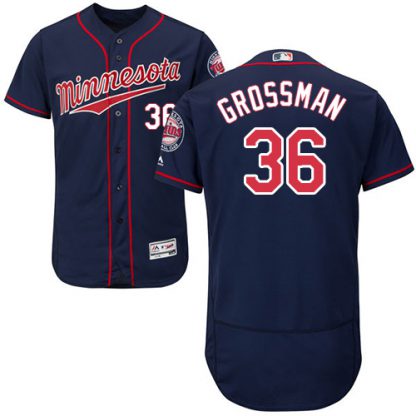 Minnesota Twins #36 Robbie Grossman Navy Blue Flexbase Authentic Collection Stitched MLB Jersey