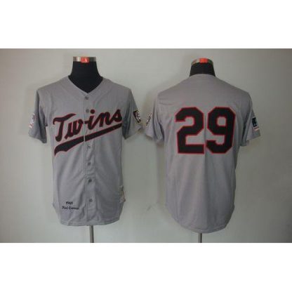 Mitchell And Ness 1969 Minnesota Twins #29 Rod Carew Grey Throwback Stitched MLB Jersey