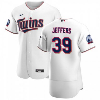 Minnesota Minnesota Twins #39 Ryan Jeffers Men's Nike White Home 2020 60th Season Authentic Team MLB Jersey