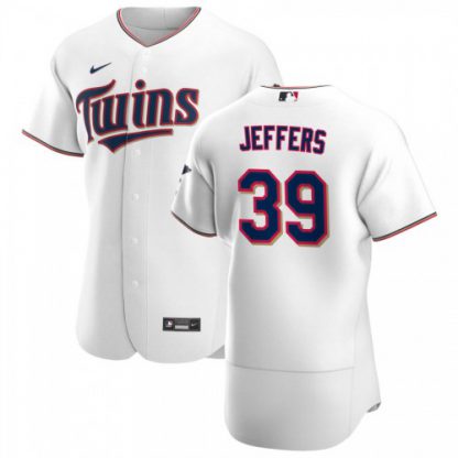 Minnesota Minnesota Twins #39 Ryan Jeffers Men's Nike White Home 2020 Authentic Player MLB Jersey