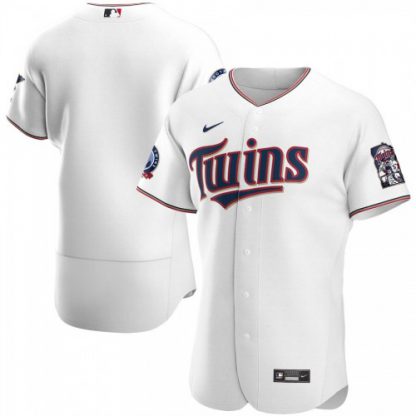 Minnesota Minnesota Twins Men's Nike White Home 2020 60th Season Authentic Team MLB Jersey