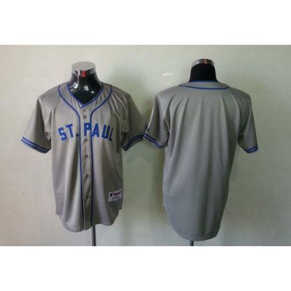 Minnesota Twins Blank Grey 1948 St. Paul Saints Turn Back The Clock Stitched MLB Jersey