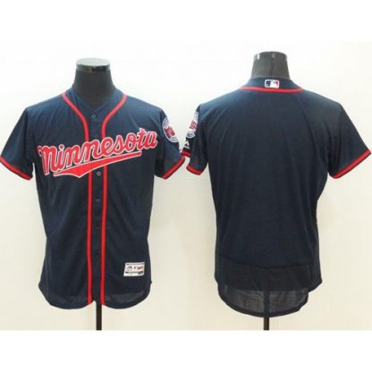Minnesota Twins Blank Navy Blue Flexbase Authentic Collection Stitched MLB Jersey