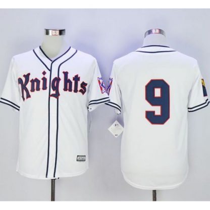 New York Knights The Natural #9 Roy Hobbs White Movie Stitched MLB Jersey