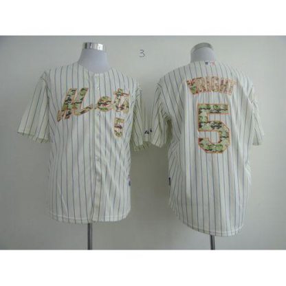 New York Mets #5 David Wright Cream(Blue Strip) USMC Cool Base Stitched MLB Jersey