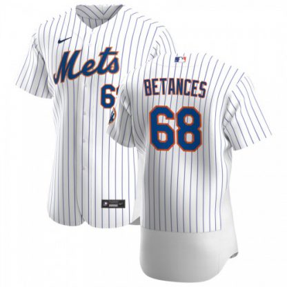 New York New York Mets #68 Dellin Betances Men's Nike White Home 2020 Authentic Player MLB Jersey