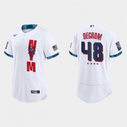 New York New York Mets #48 Jacob deGrom 2021 Mlb All Star Game Authentic White Jersey