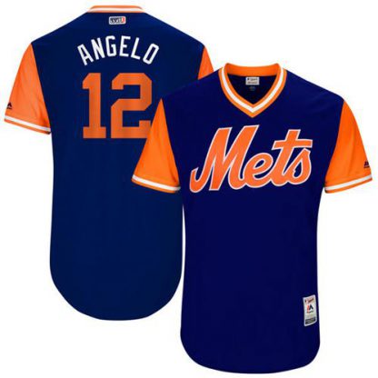 New York Mets #12 Juan Lagares Royal "Angelo" Players Weekend Authentic Stitched MLB Jersey