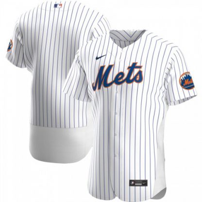 New York New York Mets Men's Nike White Home 2020 Authentic Official Team MLB Jersey