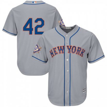 New York New York Mets #42 Majestic 2019 Jackie Robinson Day Official Cool Base Jersey Gray