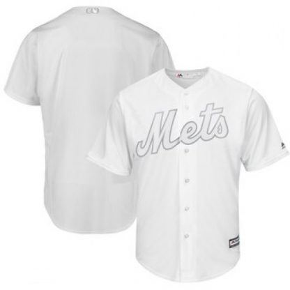 New York New York Mets Blank Majestic 2019 Players' Weekend Cool Base Team Jersey White