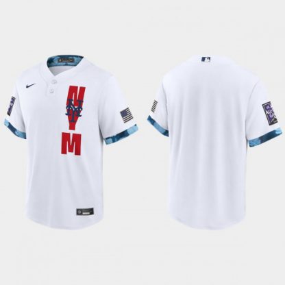 New York New York Mets 2021 Mlb All Star Game Fan's Version White Jersey