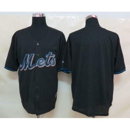New York Mets Blank Black Fashion Stitched MLB Jersey