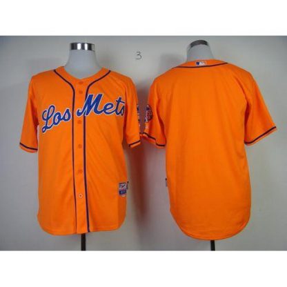 New York Mets Blank Orange Los New York Mets Cool Base Stitched MLB Jersey