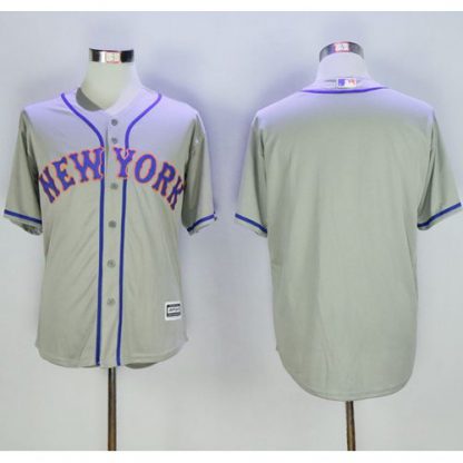 New York Mets Blank Grey New Cool Base Stitched MLB Jersey