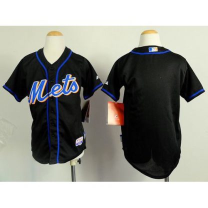 New York Mets Blank Black Cool Base Stitched Youth MLB Jersey