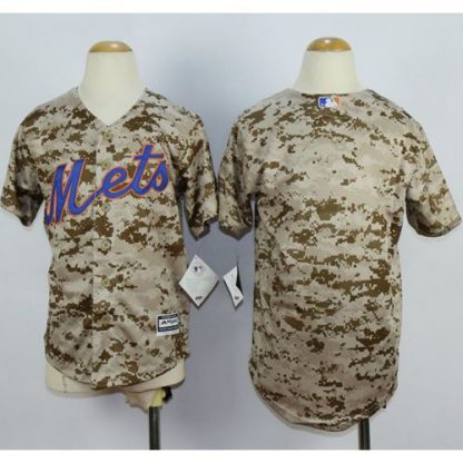 New York Mets Blank Camo Alternate Cool Base Stitched Youth MLB Jersey