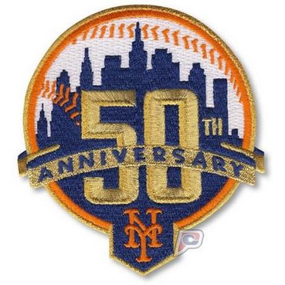 Stitched 2012 New York New York Mets 50th Anniversary Patch