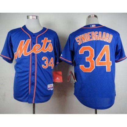 New York Mets #34 Noah Syndergaard Blue Alternate Home Cool Base Stitched MLB Jersey