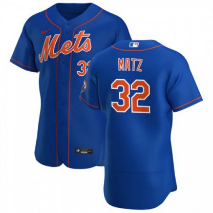 New York New York Mets #32 Steven Matz Men's Nike Royal Alternate 2020 Authentic Player MLB Jersey