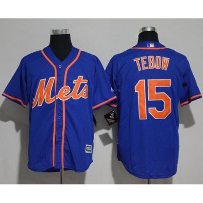 New York Mets #15 Tim Tebow Blue New Cool Base Alternate Home Stitched MLB Jersey