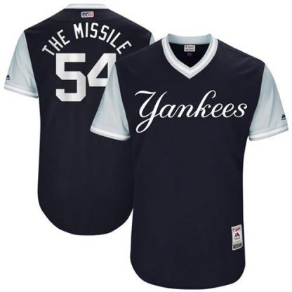 New York Yankees #54 Aroldis Chapman Navy "The Missile" Players Weekend Authentic Stitched MLB Jersey