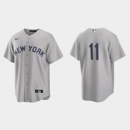 New York New York Yankees #11 Brett Gardner Men's Nike Gray 2021 Field of Dreams Game MLB Jersey