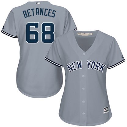 New York Yankees #68 Dellin Betances Grey Road Women's Stitched MLB Jersey