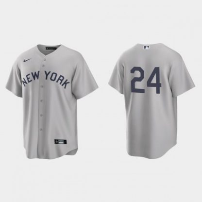 New York New York Yankees #24 Gary Sanchez Men's Nike Gray 2021 Field of Dreams Game MLB Jersey