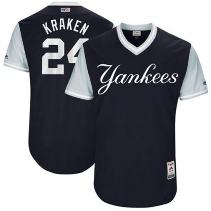 New York Yankees #24 Gary Sanchez Navy "Kraken" Players Weekend Authentic Stitched MLB Jersey