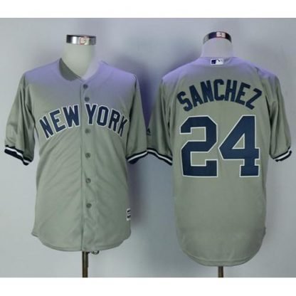 New York Yankees #24 Gary Sanchez Grey New Cool Base Stitched MLB Jersey