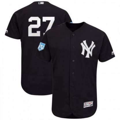 New York Yankees #27 Giancarlo Stanton Navy 2019 Spring Training Flex Base Stitched MLB Jersey