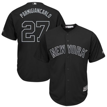 New York Yankees #27 Giancarlo Stanton Black "Parmigiancarlo" Players Weekend Cool Base Stitched MLB Jersey