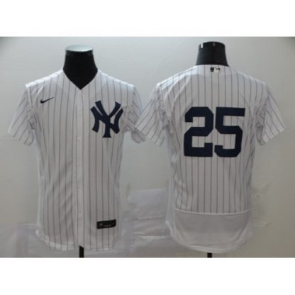 New York New York Yankees #25 Gleyber Torres Men's Nike White Navy Home 2020 Authentic Player MLB Jersey
