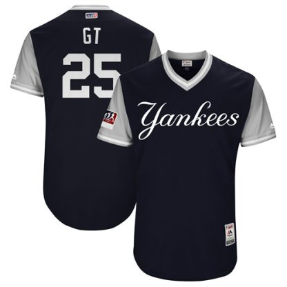 New York Yankees #25 Gleyber Torres Navy "GT" Players Weekend Authentic Stitched MLB Jersey
