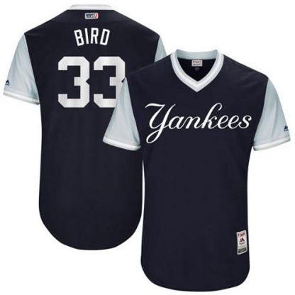 New York Yankees #33 Greg Bird Navy "Bird" Players Weekend Authentic Stitched MLB Jersey