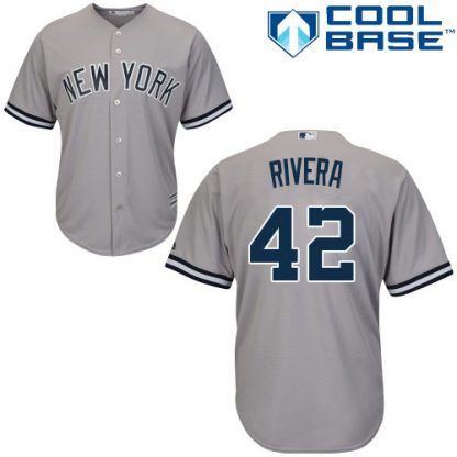 New York Yankees #42 Mariano Rivera Stitched Grey Youth MLB Jersey