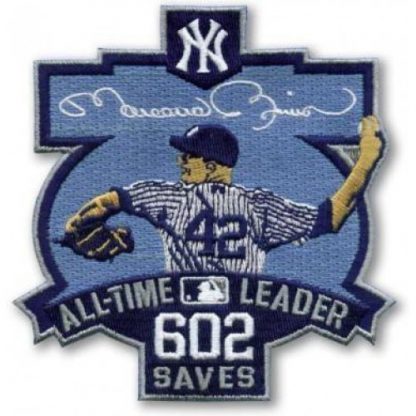 Stitched New York New York Yankees 42 Mariano Rivera 602 Saves Jersey Patch