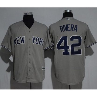 New York Yankees #42 Mariano Rivera Grey New Cool Base Stitched MLB Jersey