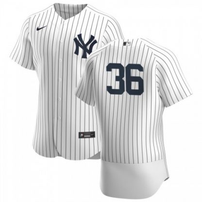 New York New York Yankees #36 Mike Ford Men's Nike White Navy Home 2020 Authentic Player MLB Jersey