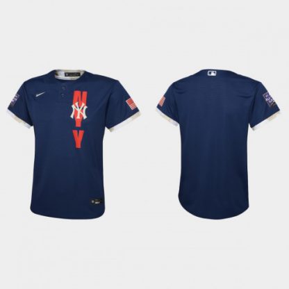 New York New York Yankees Youth 2021 Mlb All Star Game Navy Jersey
