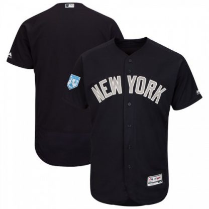 New York Yankees Blank Navy Alternate 2019 Spring Training Flex Base Stitched MLB Jersey