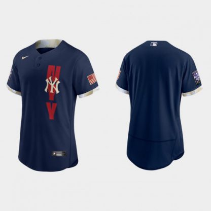 New York New York Yankees 2021 Mlb All Star Game Authentic Navy Jersey