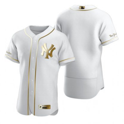 New York New York Yankees Blank White Nike Men's Authentic Golden Edition MLB Jersey