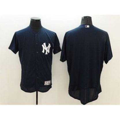 New York Yankees Blank Navy Blue Flexbase Authentic Collection Stitched MLB Jersey