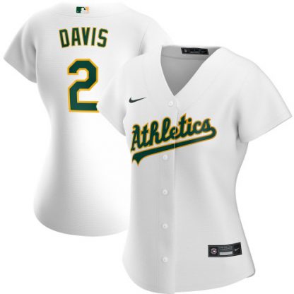 Oakland Oakland Athletics #2 Khris Davis Nike Women's Home 2020 MLB Player Jersey White